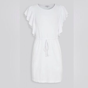NWT Z Supply Capri Ruffle Dress in White Size Medium